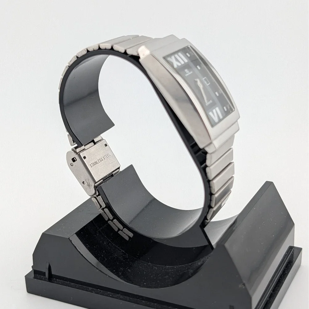 Dom Baiz Snake Watch Mens Silver Stainless Steel Italian Design 0981 Date Window